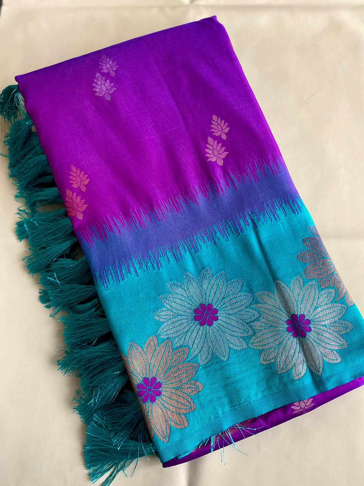 Floral Zari Silk Sarees