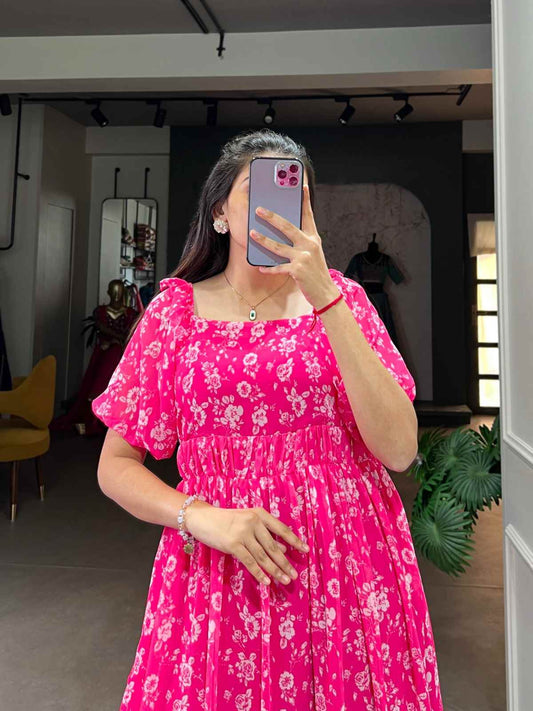 Floral Georgette Gowns