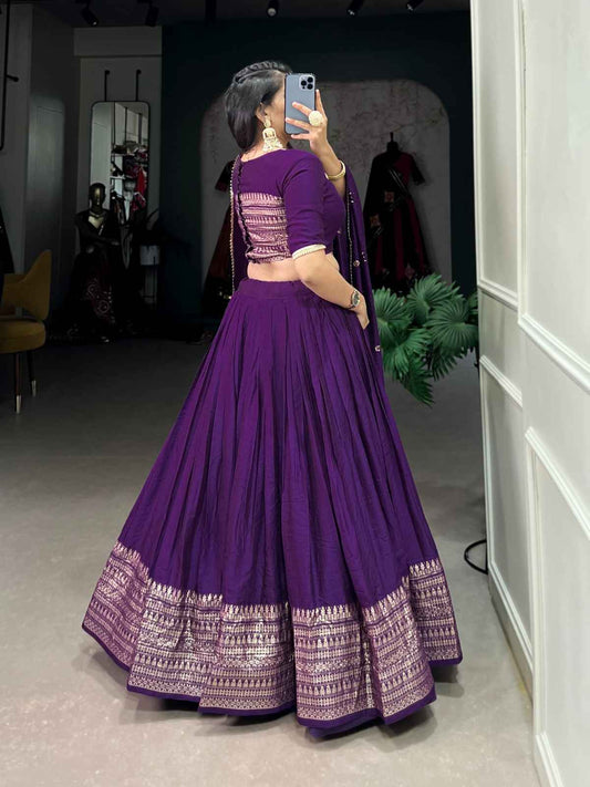 Chanderi Silk Lehangas