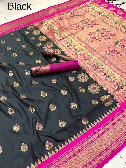 Kanjivaram Soft Paithani Silk Sarees