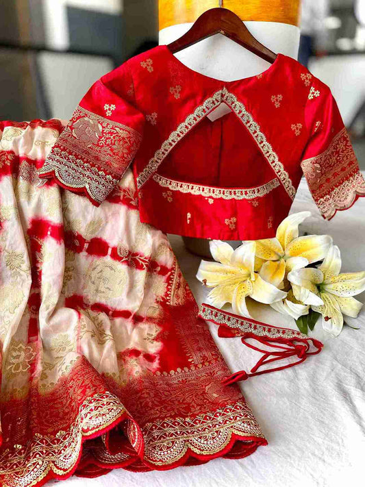 Shibori Dyeing Dola Silk Saree