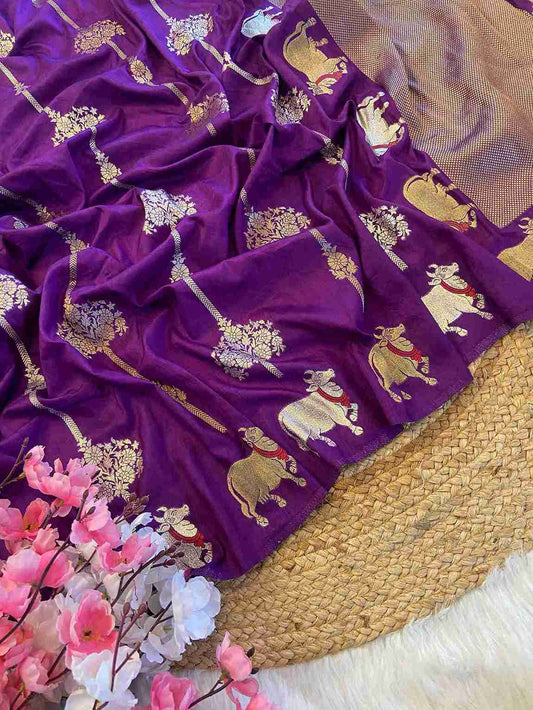 Pichwai Russian Dola Silk Sarees