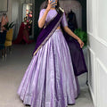 Jaquard Silk Lehangas