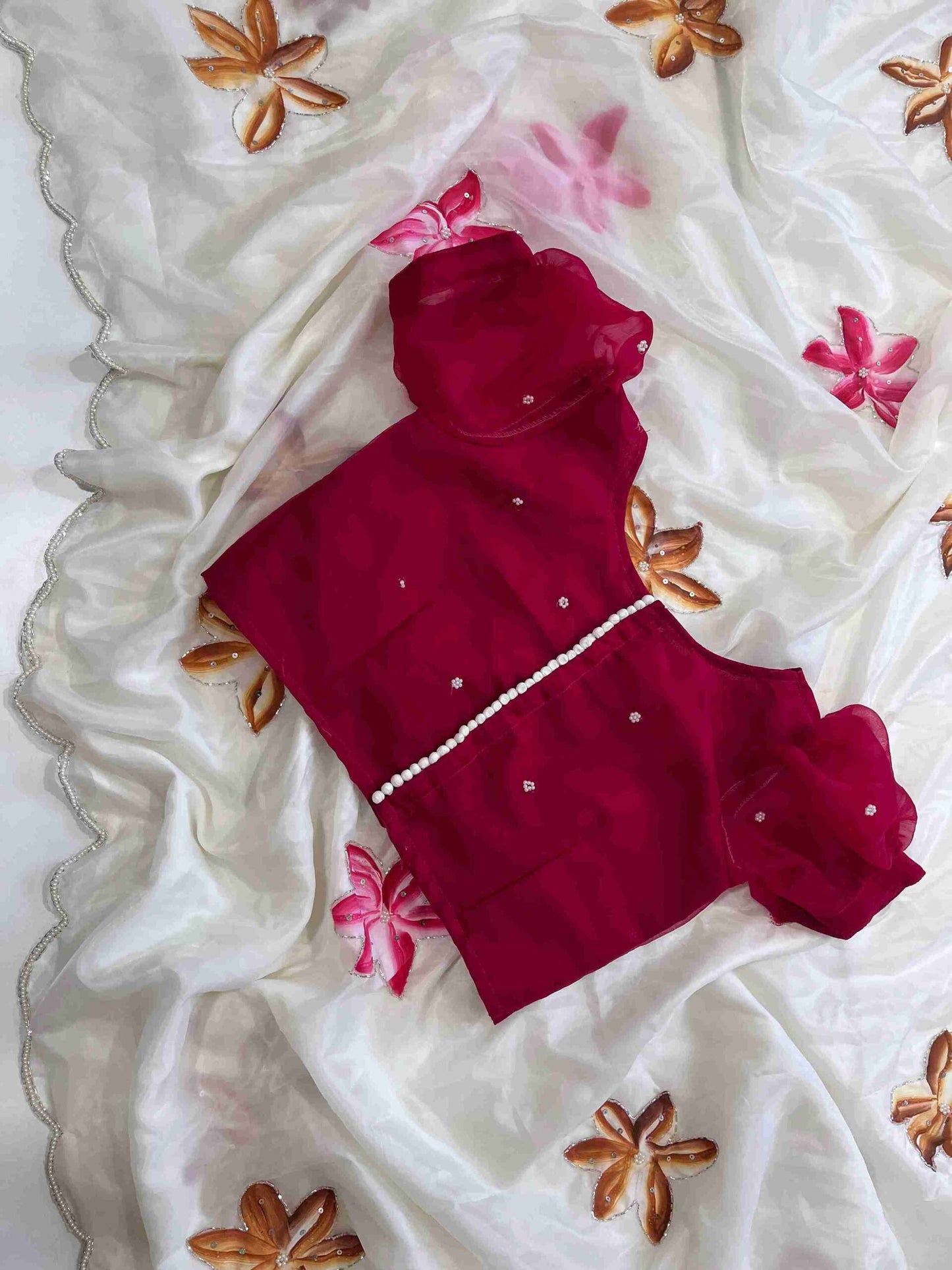 Floral Tabi Silk Saree