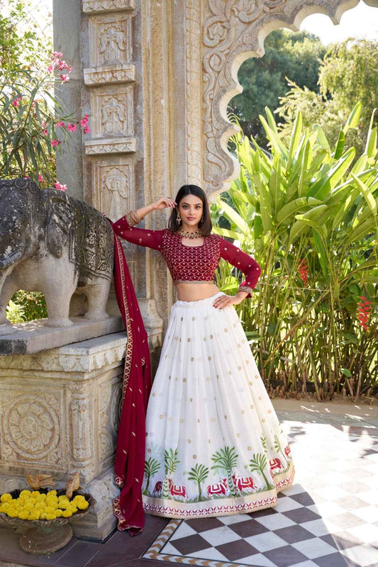 Embroidery Georgette Lehanga