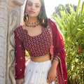 Embroidery Georgette Lehanga