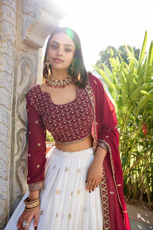 Embroidery Georgette Lehanga