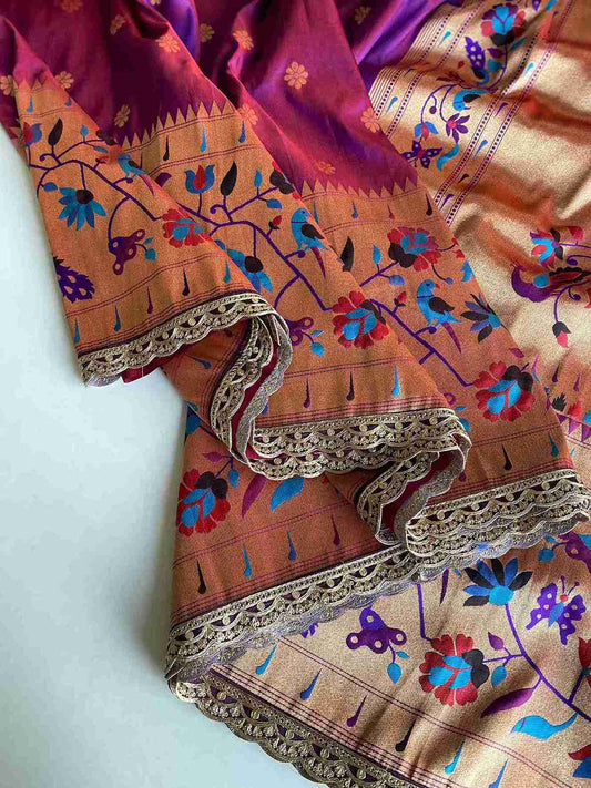 Dual Banarasi Paithani Silk Saree