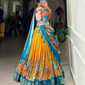 Jaquard Dola Silk Lehangas