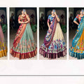 Jaquard Dola Silk Lehangas