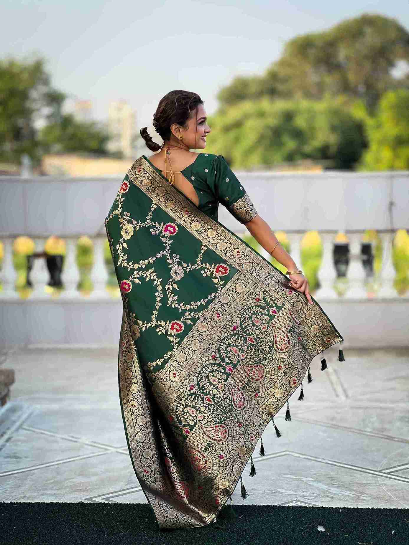 Meenakari Banarasi Silk Saree