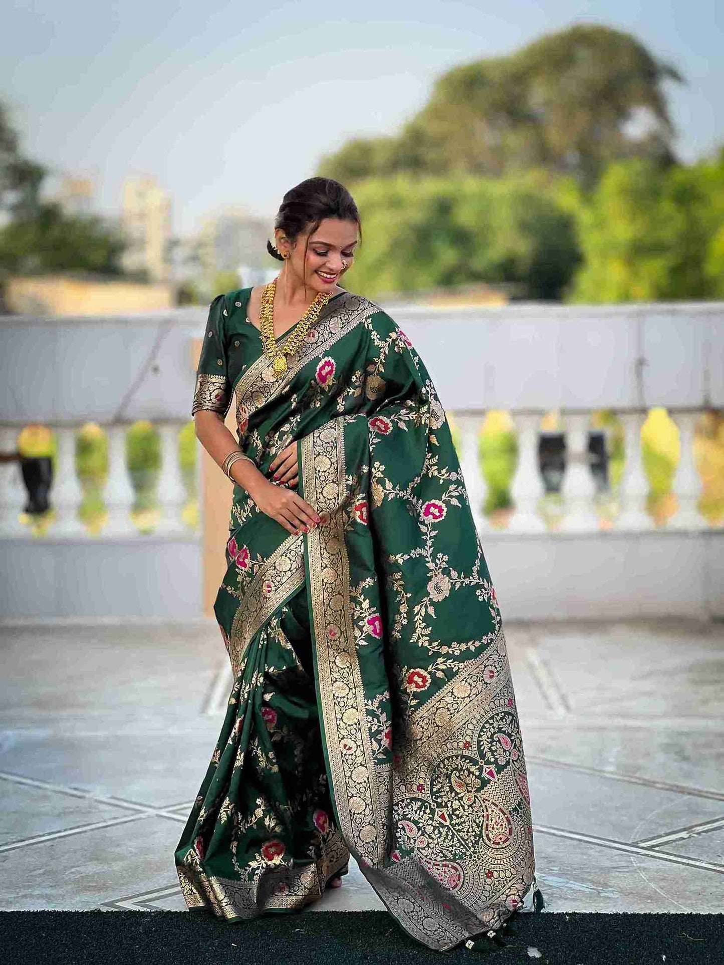 Meenakari Banarasi Silk Saree