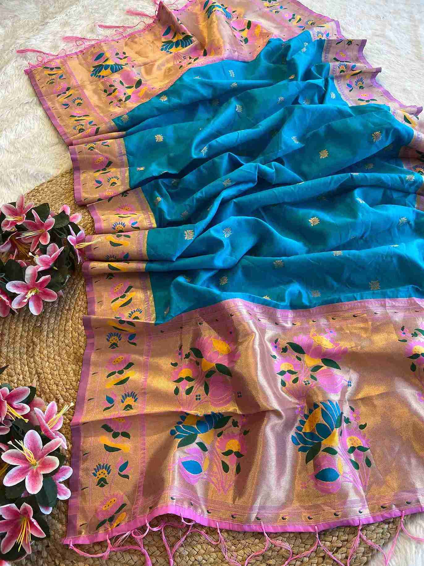 Heavy Paithani Silk Duppata