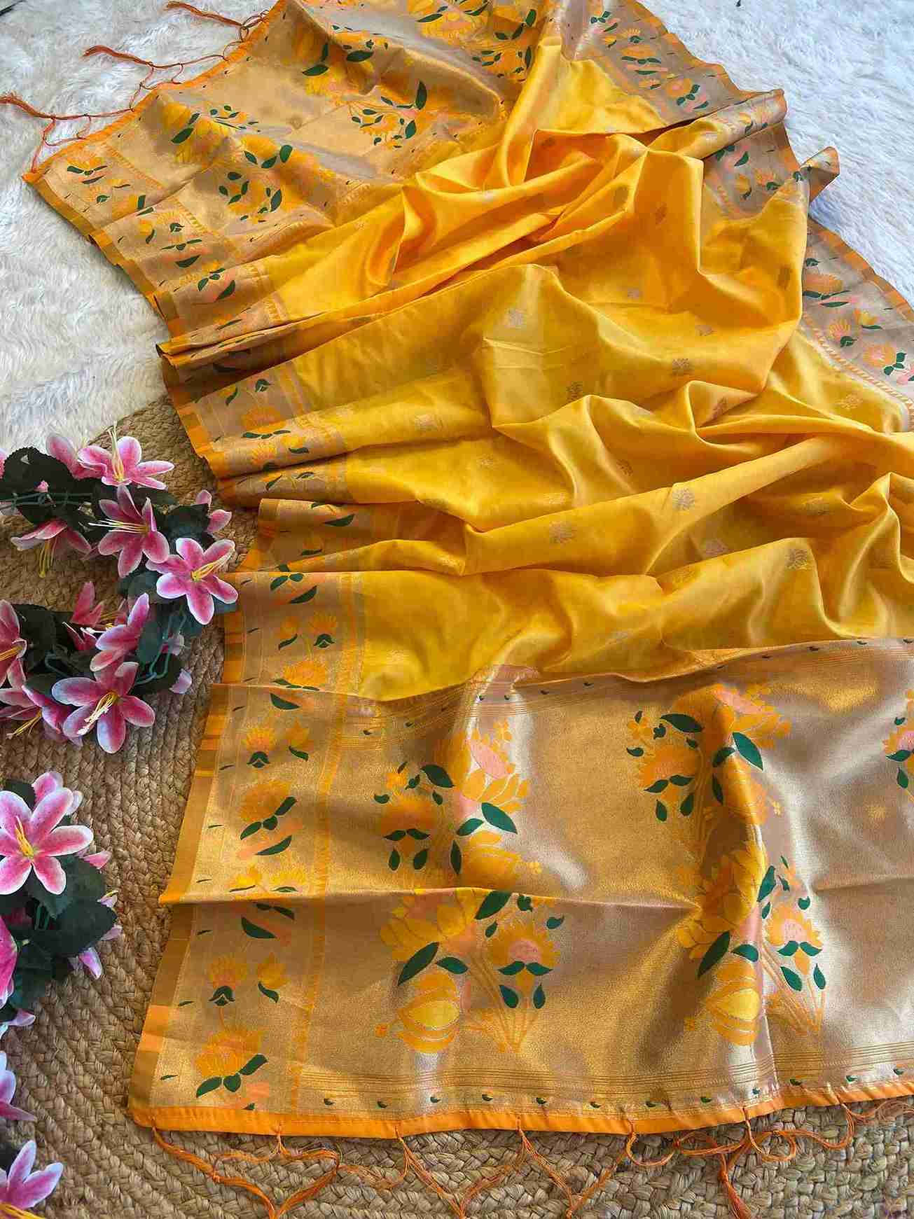 Heavy Paithani Silk Duppata