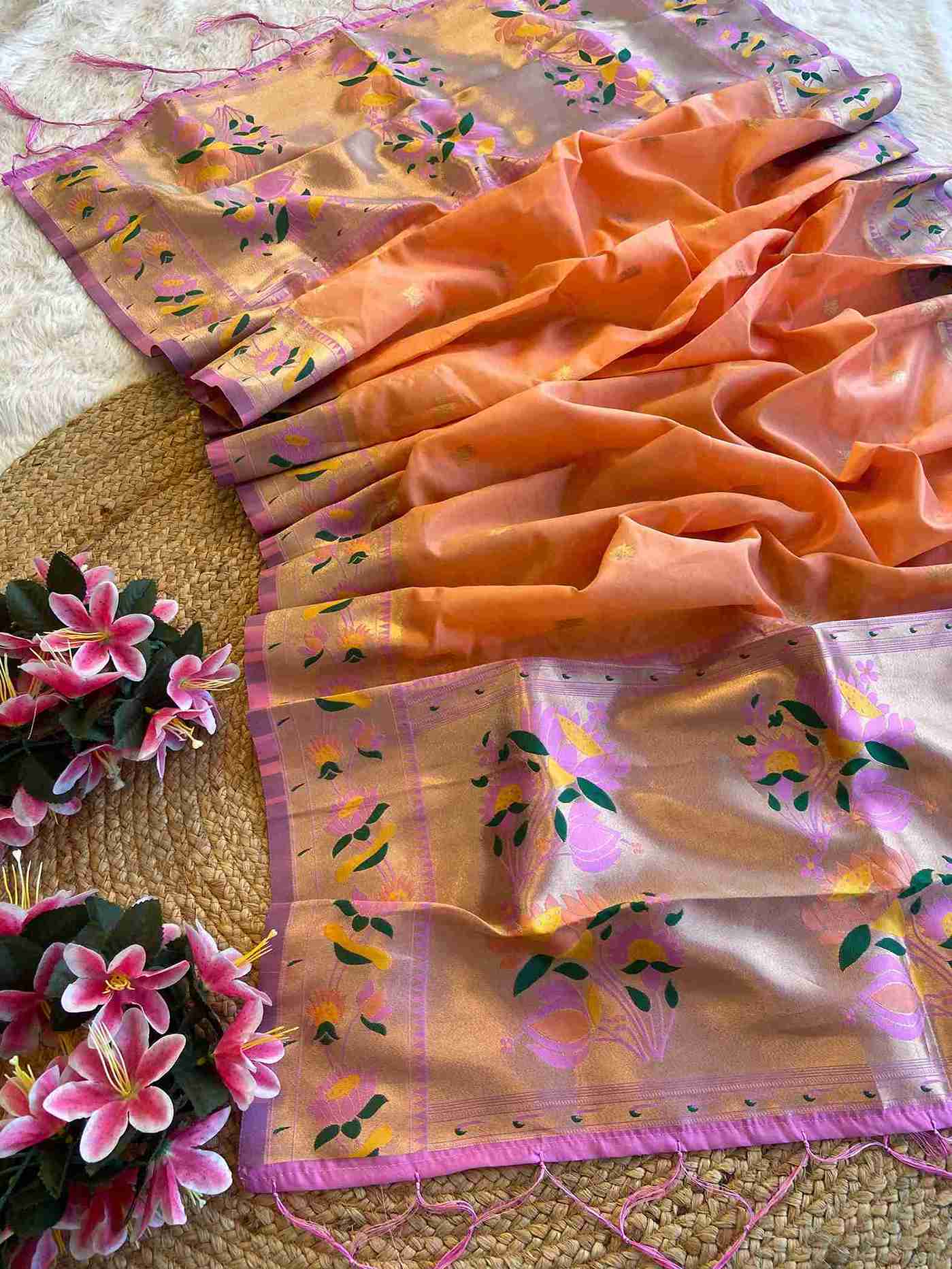 Heavy Paithani Silk Duppata
