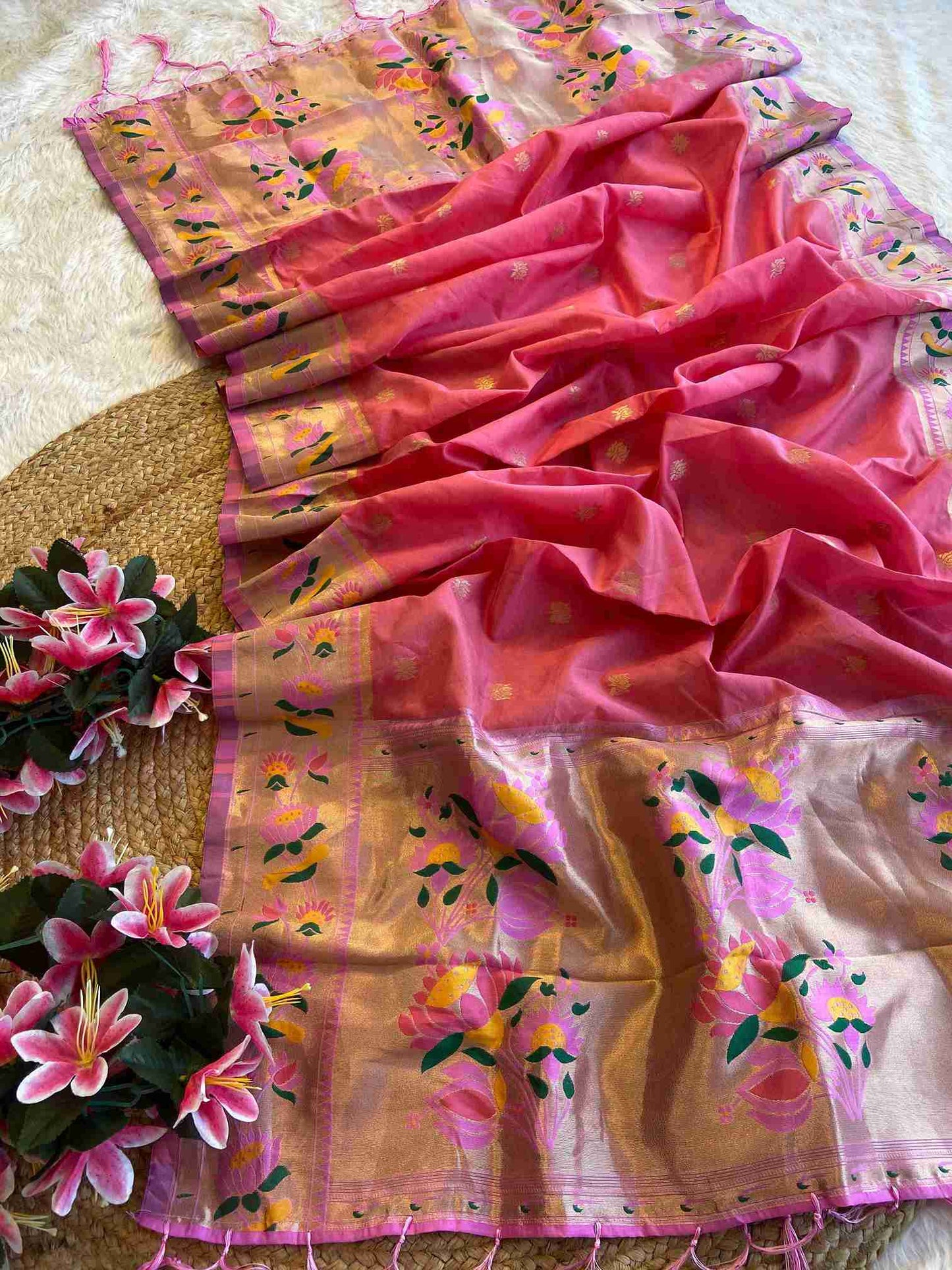 Heavy Paithani Silk Duppata