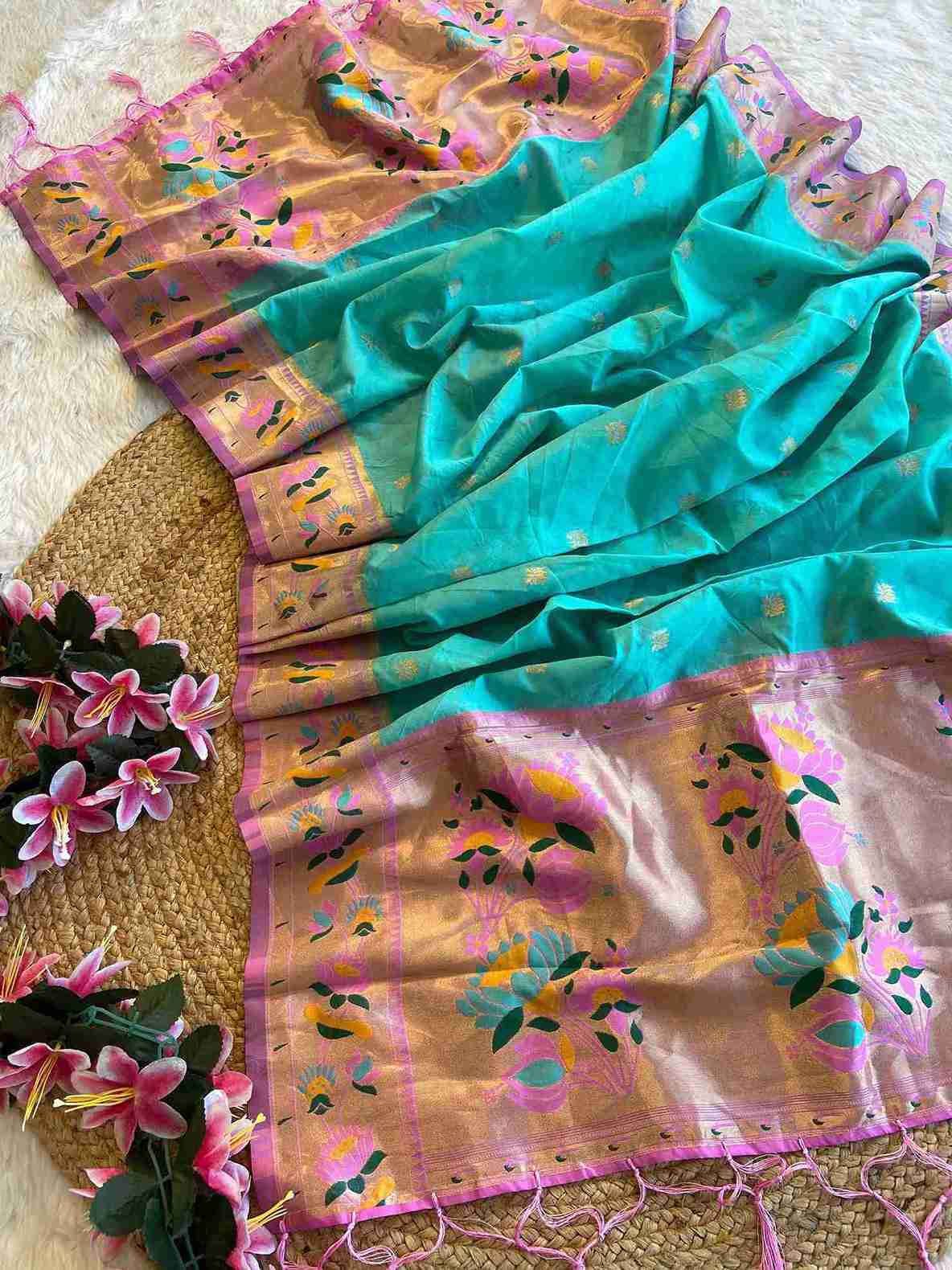 Heavy Paithani Silk Duppata