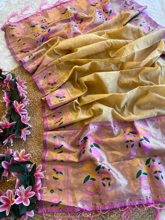 Heavy Paithani Silk Duppata