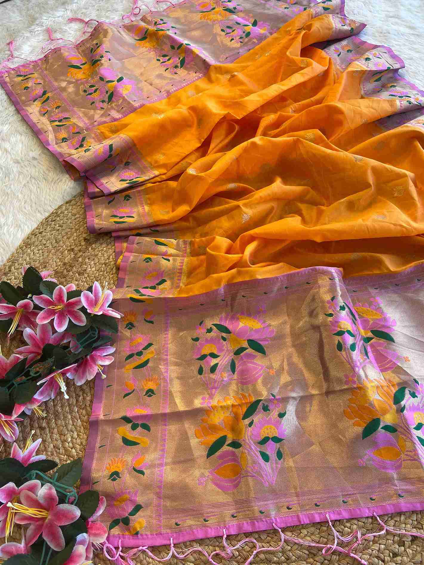 Heavy Paithani Silk Duppata
