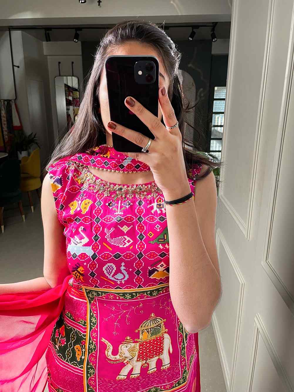 Printed Gaji Silk Palazzo Set