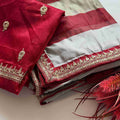 Multi Zari organza Silk Sarees