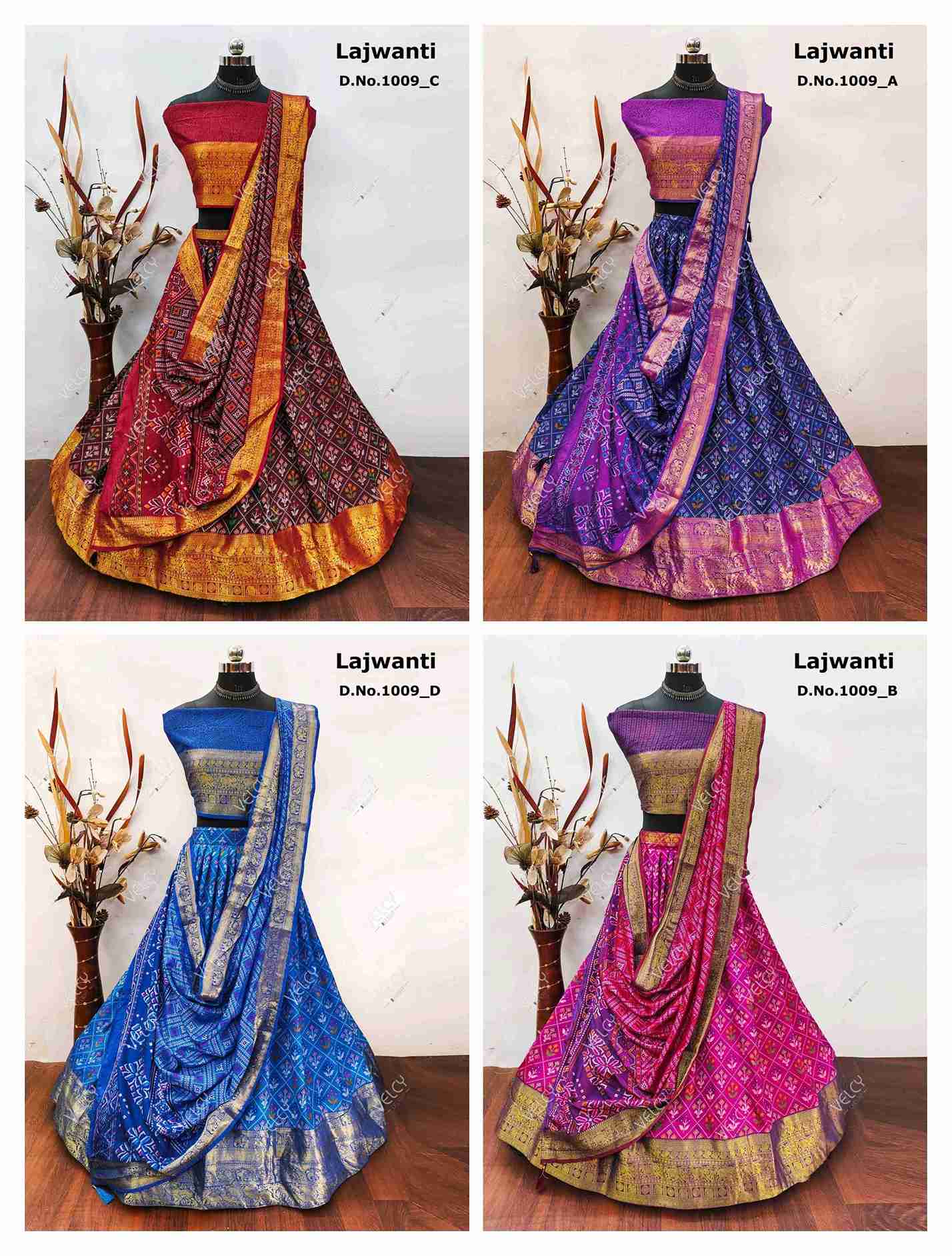 Semi Stitched Pochampally Lehengas