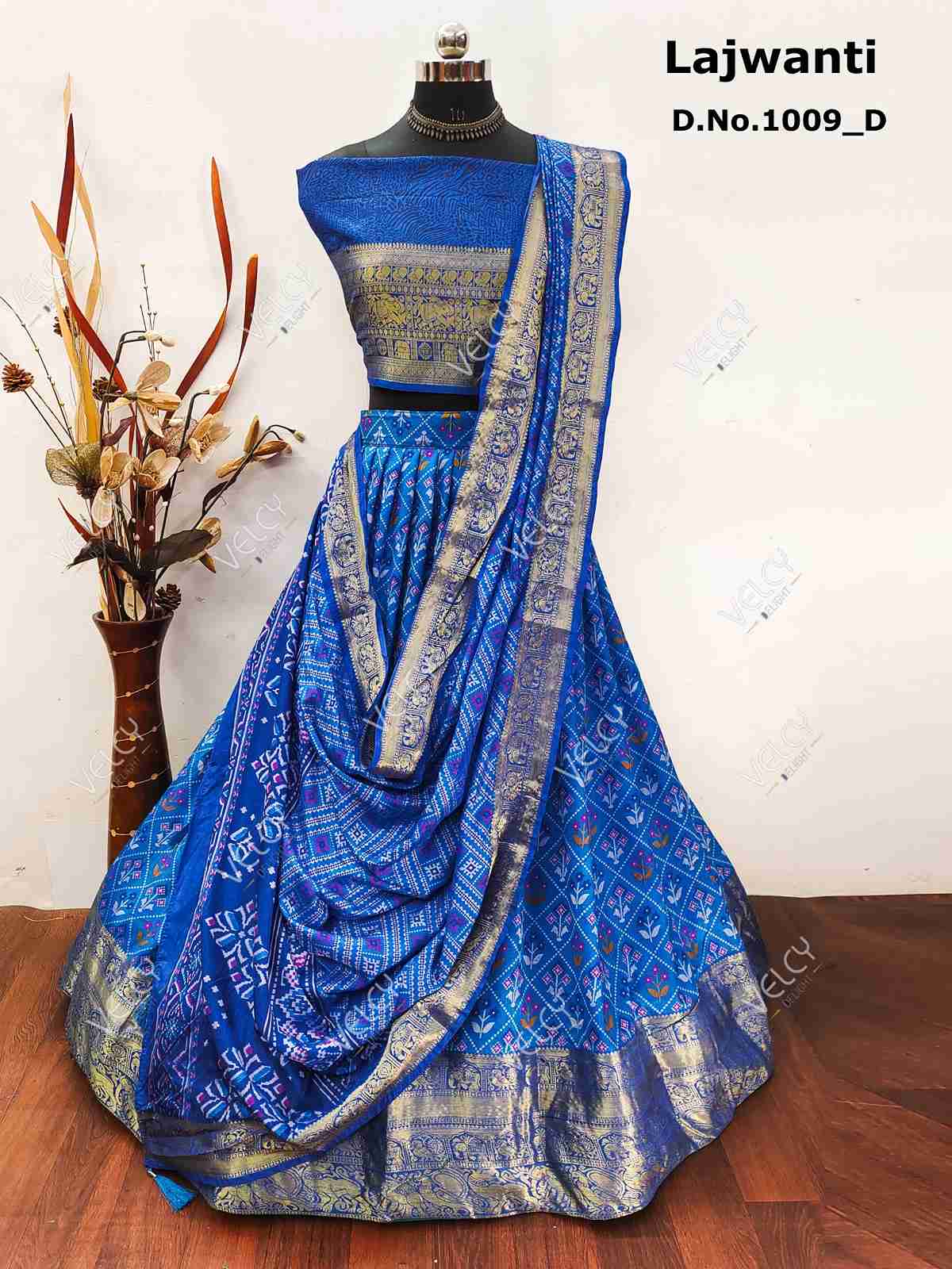 Semi Stitched Pochampally Lehengas