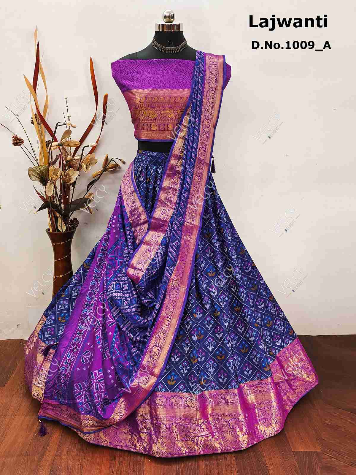 Semi Stitched Pochampally Lehengas