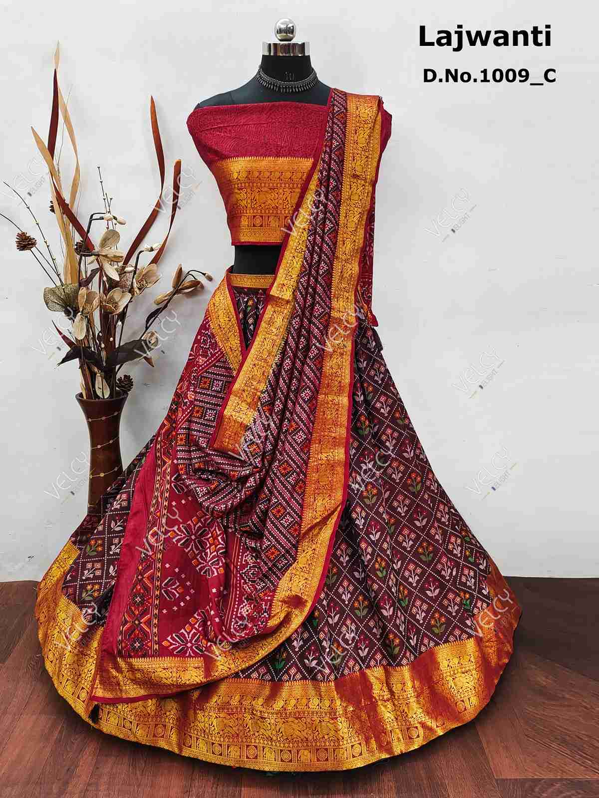 Semi Stitched Pochampally Lehengas