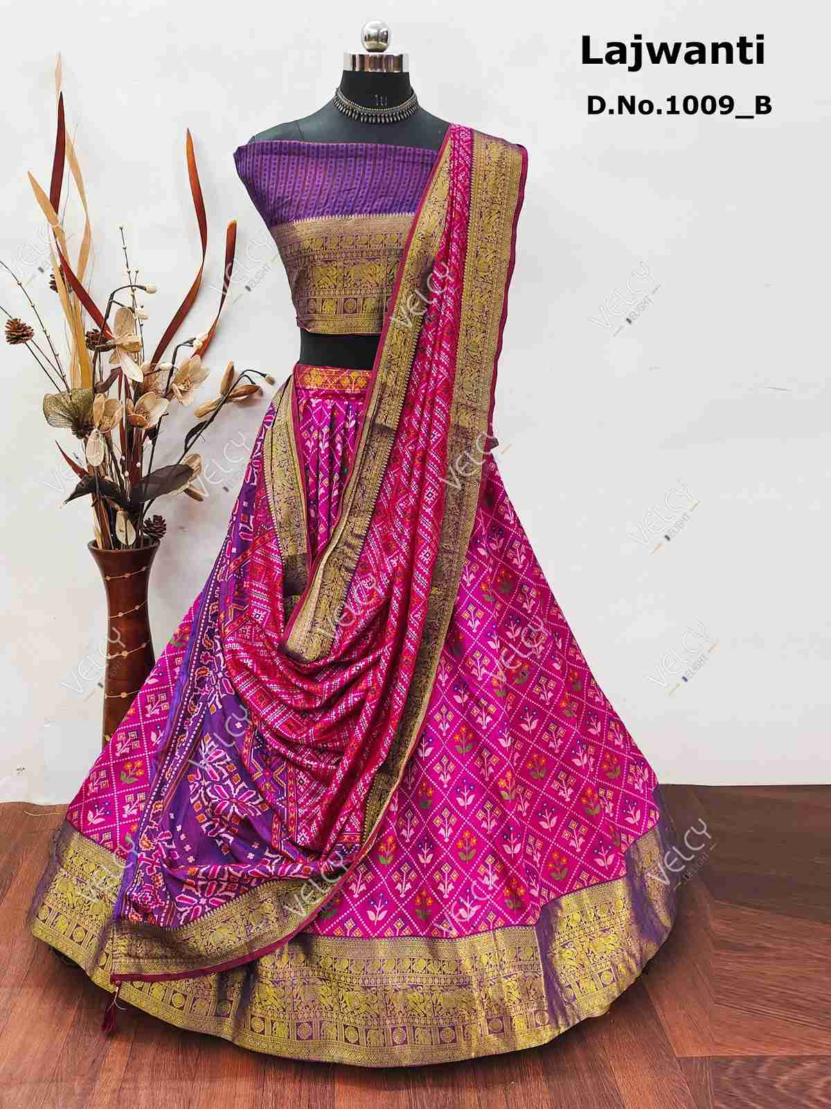 Semi Stitched Pochampally Lehengas