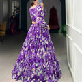 Floral Print Georgette Lehangas