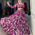 Floral Print Georgette Lehangas
