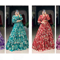 Floral Print Georgette Lehangas