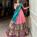 Kalamkari Tussar Silk Lehangas