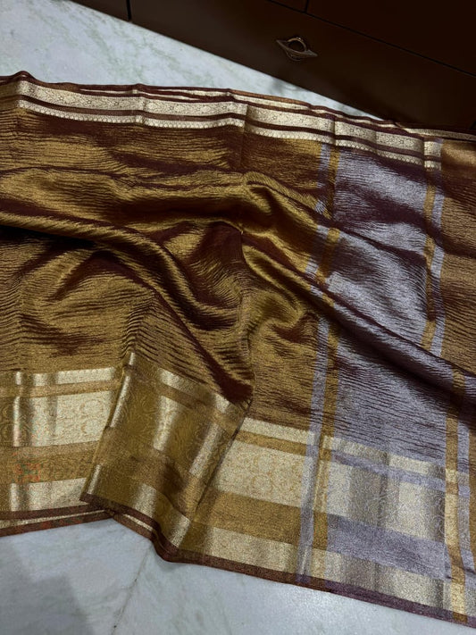 Soft Crushed Tissue Sarees