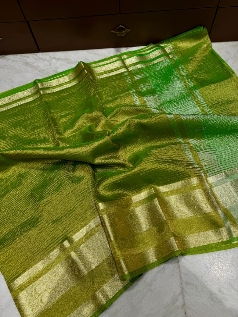 Soft Crushed Tissue Sarees
