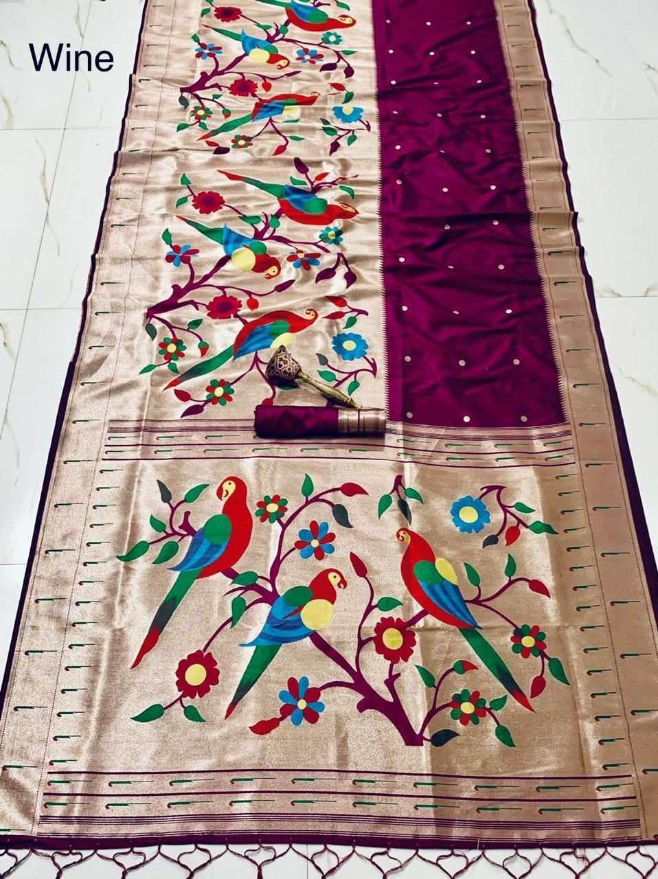 Soft Kanjivaram Paithani Silk Sarees