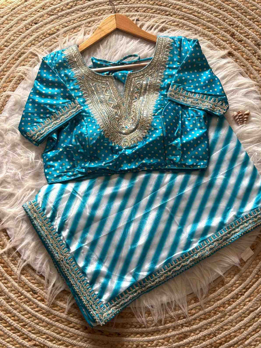 Designer Digital Print Chiffon Sarees