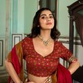 Kashmiri Print Tussar Silk Lehanga
