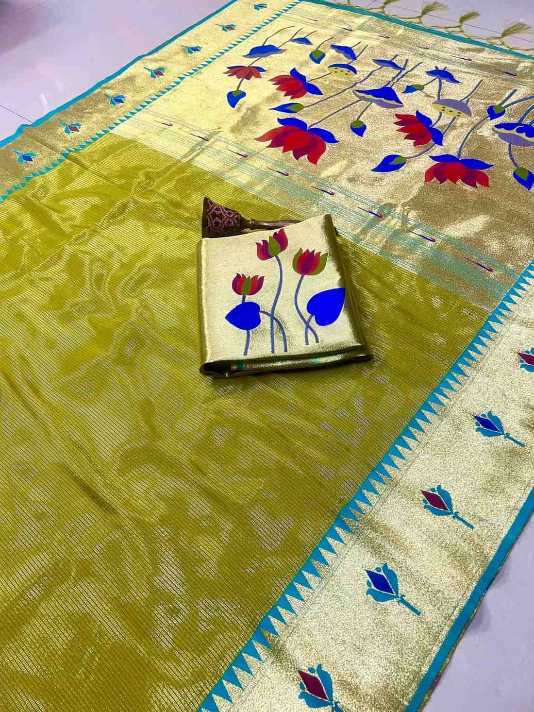 Zari Tissue Paithani Silk Sarees