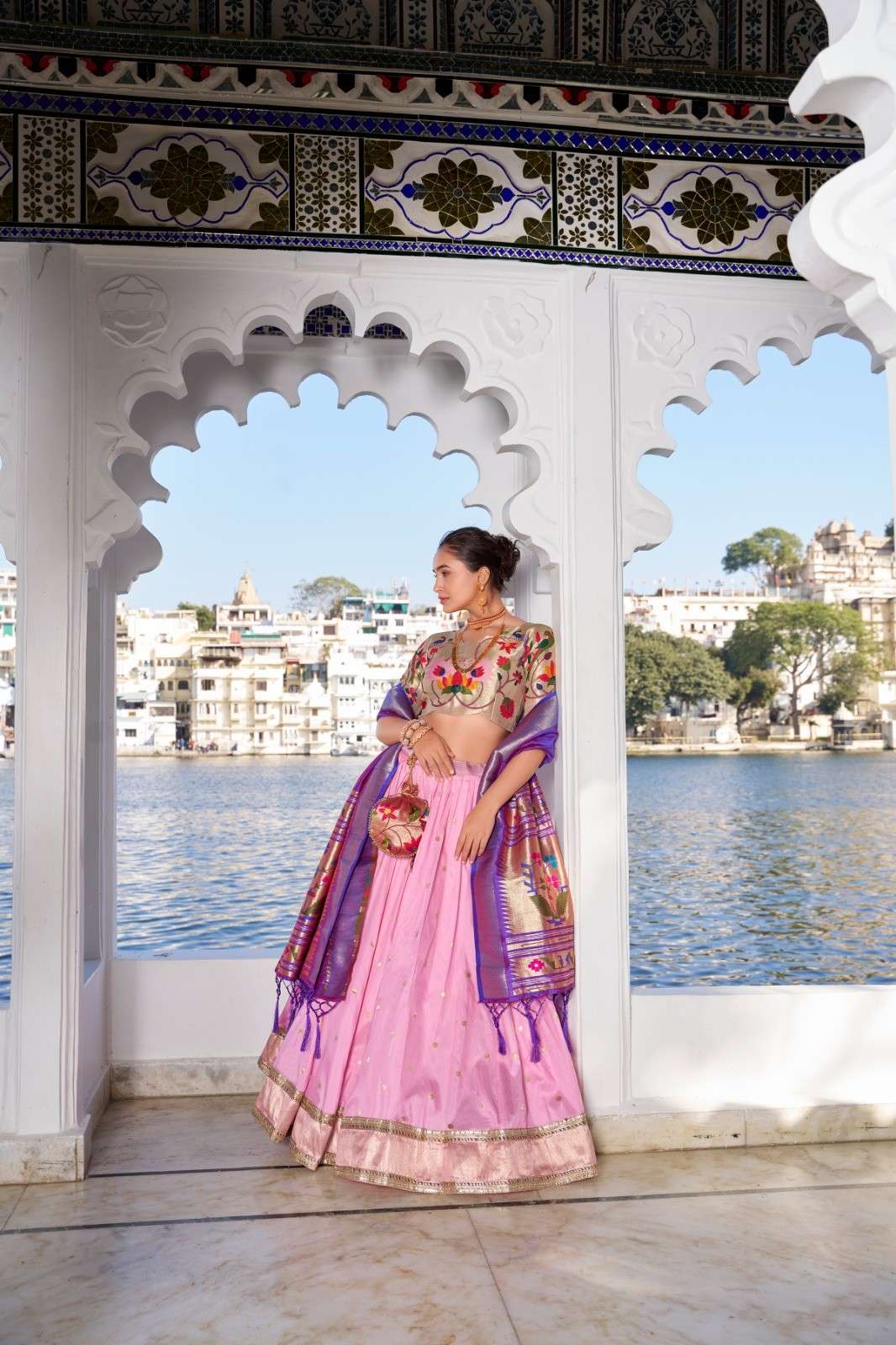 Paithani Jaquard Silk Lehangas