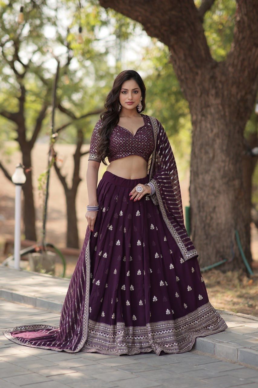 Embroidery Faux Georgette Lehanga