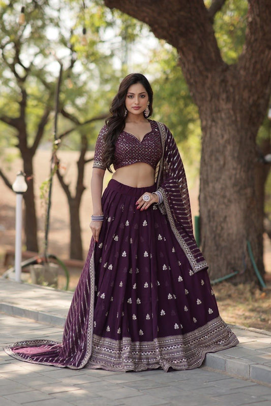 Embroidery Faux Georgette Lehanga
