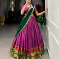 Zari Weaving Poly Cotton Lehangas
