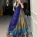 Zari Weaving Poly Cotton Lehangas