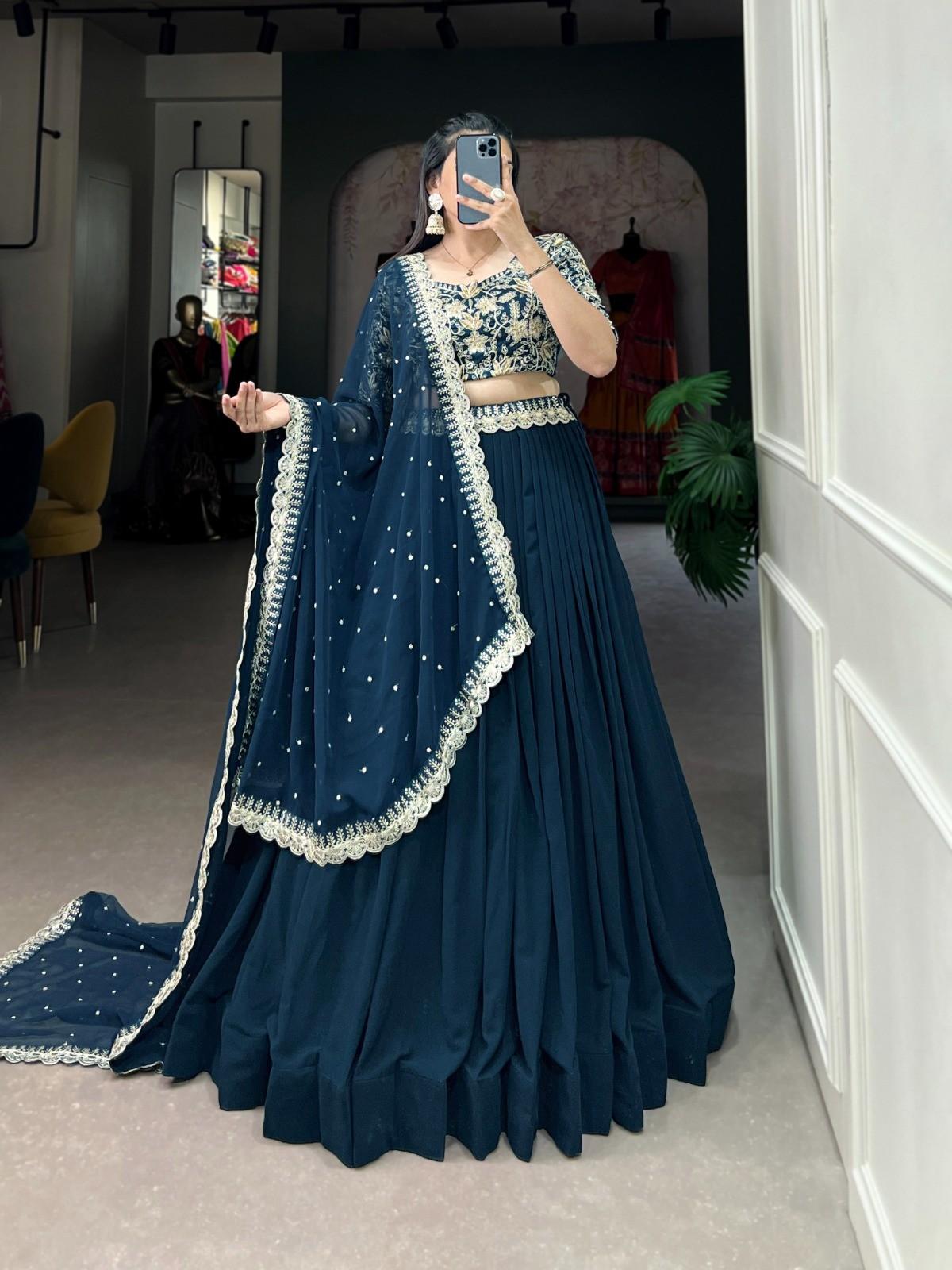 Embroidery Georgette Lehanga