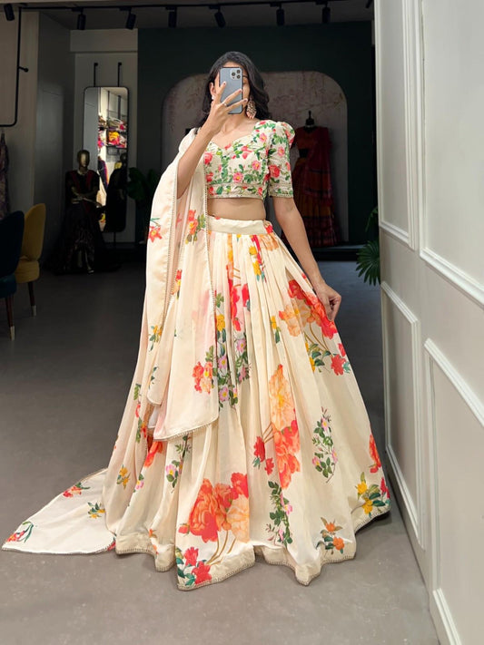 Floral Georgette Lehanga