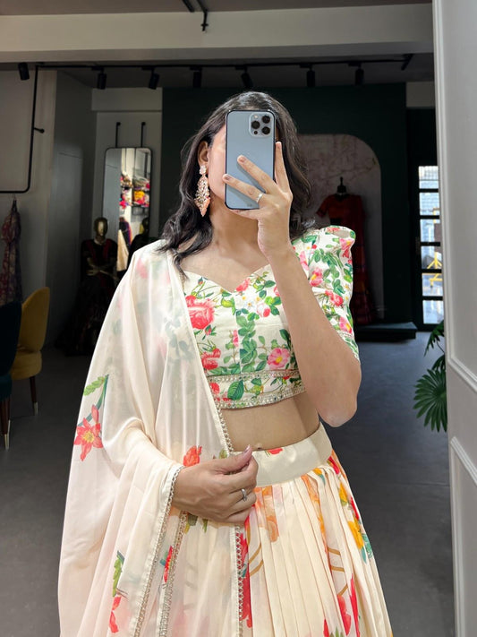 Floral Georgette Lehanga