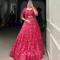 Floral Tussar Silk Coat Lehenga