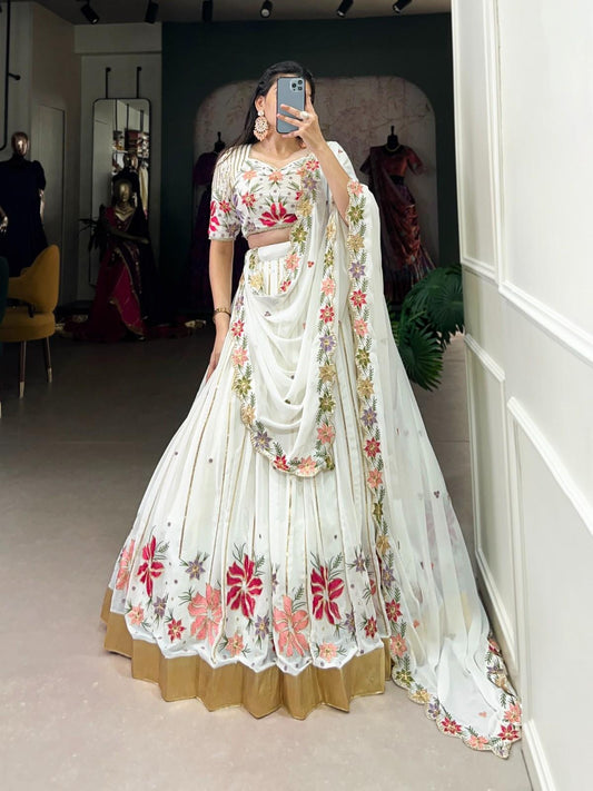 Embroidery Georgette Lehanga